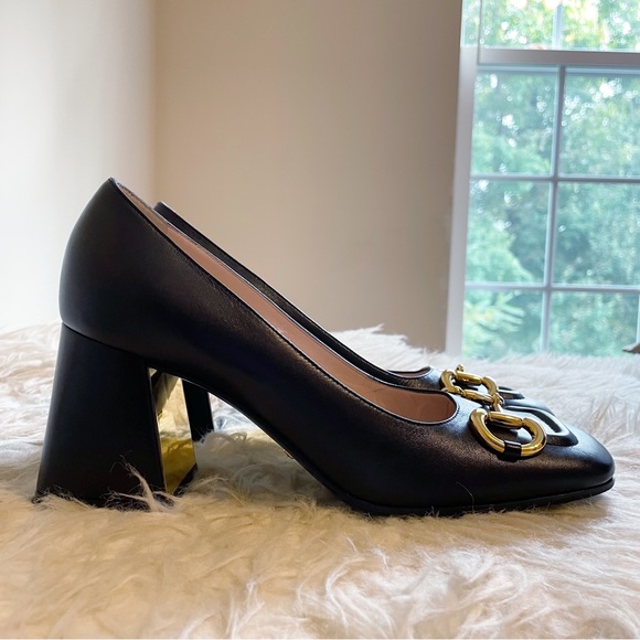 Gucci Horsebit Pump In Black Leather size 39.5 Authentic - Picture 6 of 14